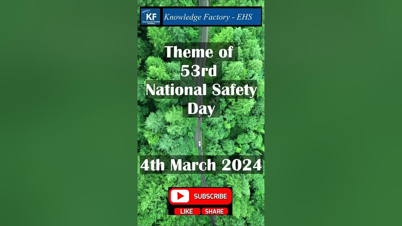 Theme of National Safety Day/Week 2024 II 53rd National Safety Day 2024