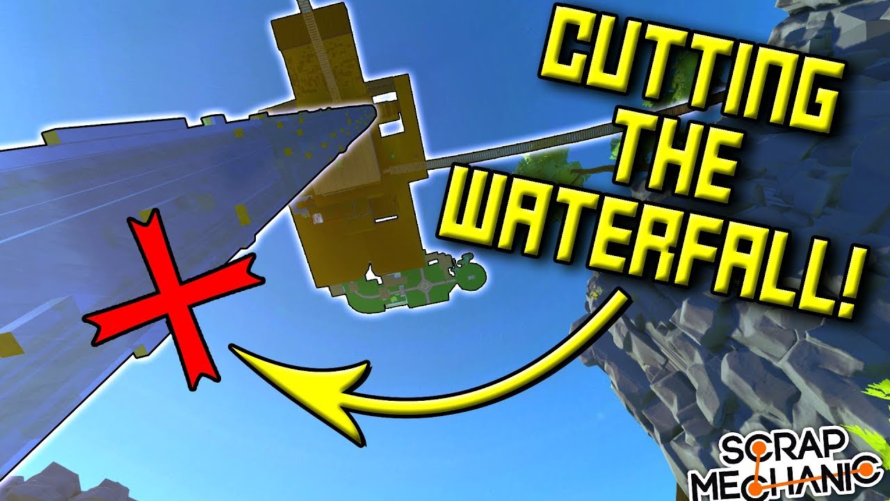 PART 2! DETACHING THE BASE?! (Suspended Mountain Base Part 24) - Scrap Mechanic Gameplay