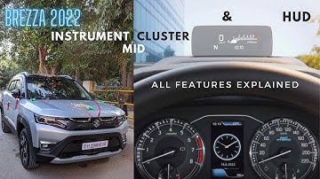 All New Maruti Suzuki Brezza 2022 Instrument Cluster, MID & HUD Features Explained in Detail
