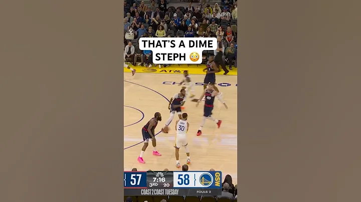 Steph Curry threads the needle to Kuminga