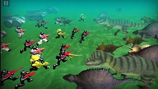 Battle Simulator Stickman VS Dinosaur /// Android Gameplay Simulator Dino World screenshot 4