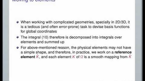 Seminar on Finite Element Methods in solution of PDES