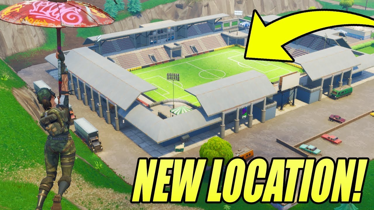 New Map Location In Fortnite New Soccer Stadium Youtube