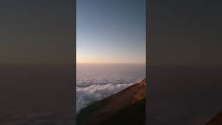 Sunrise Over Agua And Fuego Volcanoes In Guatemala