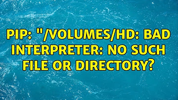 pip: "/Volumes/HD: bad interpreter: No such file or directory?