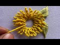 Most gorgeous 3d flower designhow to start hand embroiderykadhai design