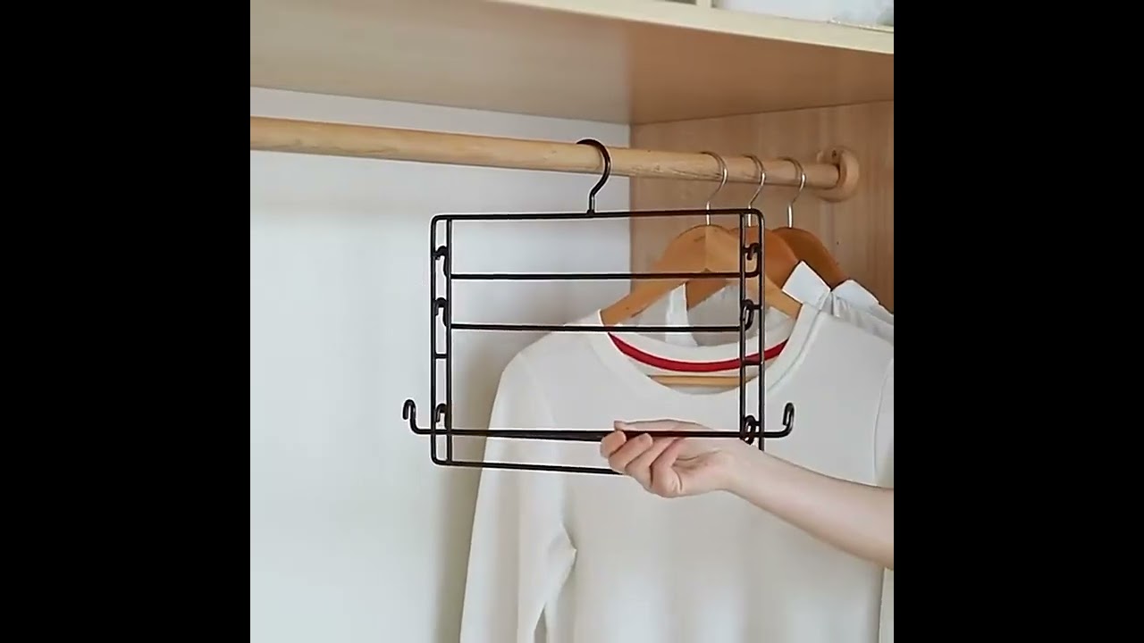 Pants Hangers Space Saving - Hangers for Clothes Hanger Organizer - Jean Hangers Pants Rack Scarf