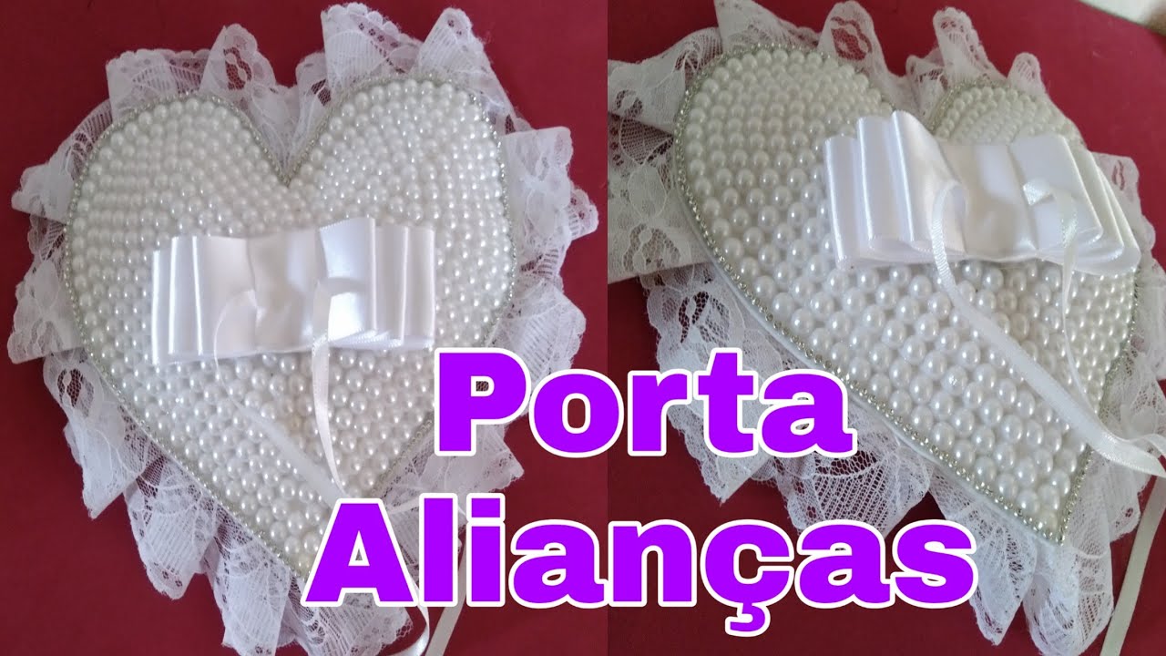 Porta alianças de coração /EVA