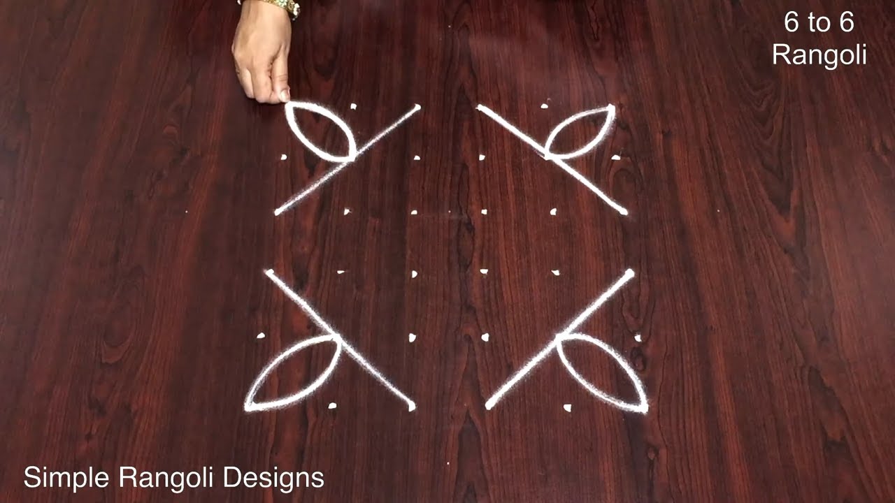 6 Chukkala Muggulu With Dots