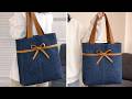 🧵 Make a Handbag from Old Jeans — Super Easy and No Pattern Needed!|Sew Sweet