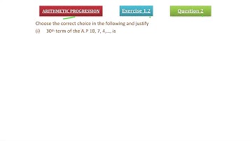 Class 10 ARITHMETIC PROGRESSION Exercise 1.2  Q2