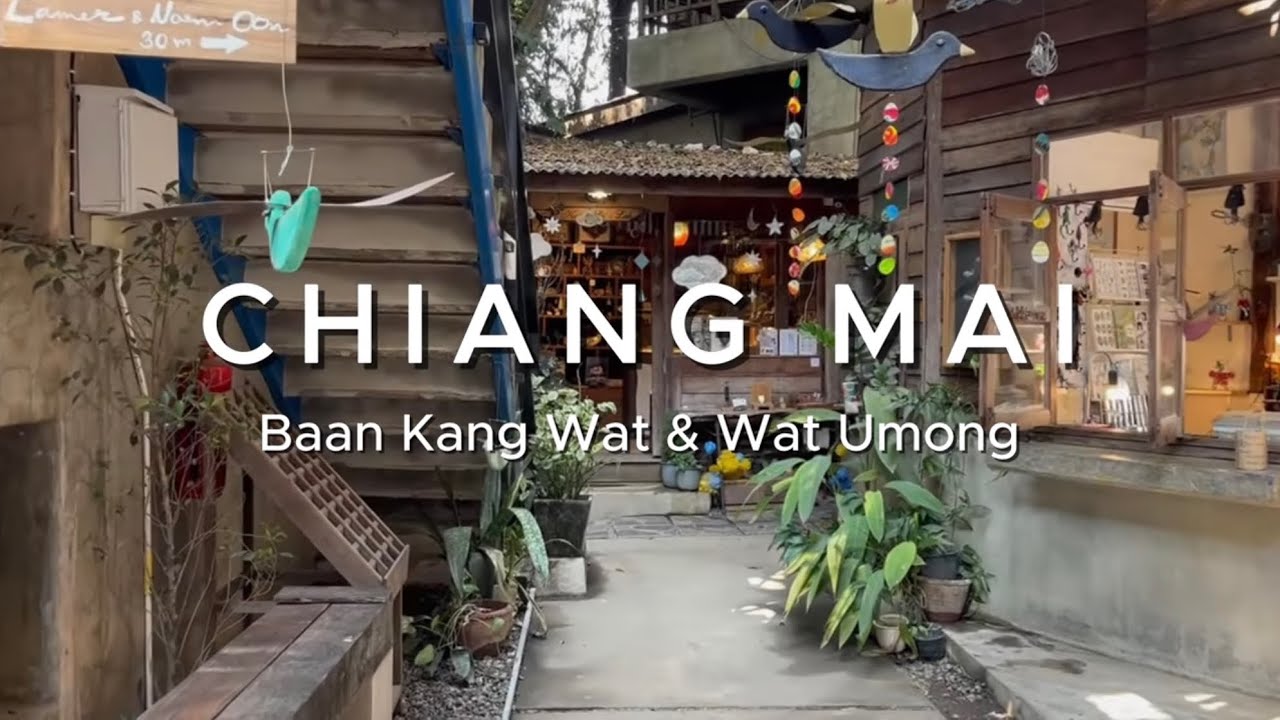 A slow Day in Chiang Mai | Baan Kang Wat & Wat Umong | Travel VLOG