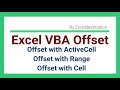 Excel VBA Offset - Using Offset Property for Referring Range and Cell