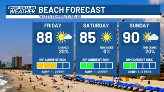 FIRST ALERT: Warm day with an isolated storm or shower chance for day 2 of CCMF
