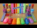 Mixing”Mentos” Eyeshadow and Makeup,parts,glitter Into Slime!Satisfying Slime Video!★ASMR★