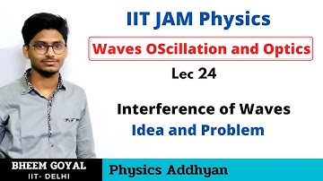IIT JAM Physics | Lec 24 | Interference of Waves | Concept and  Problems