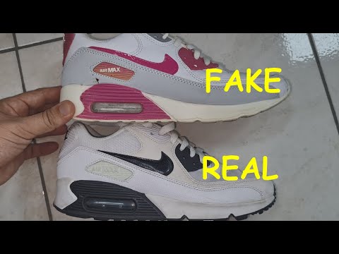 Diskret idiom Sammensætning Nike Airmax 90 real vs fake review. How to tell original Nike Airmax 90  sneakers - YouTube