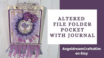 Altered File Folder Pocket with Journal | AngeldreamCrafts