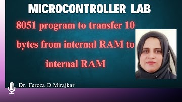 8051 Program to transfer 10 bytes from internal RAM to internal RAM