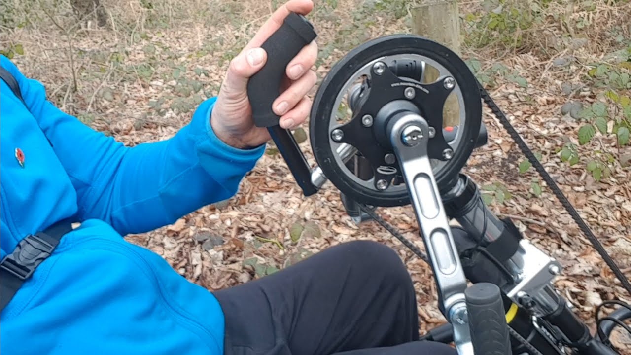 Wheelchair fitness - handbike attachment - YouTube