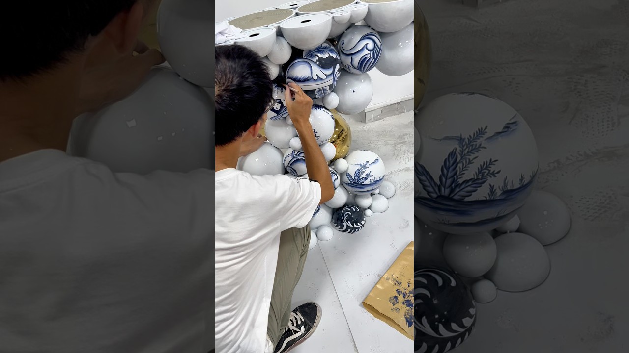 Boca Do LoBo NEWTON Hand-painted blue and white porcelain#Entrance hall, bathroom cabinet, washstand