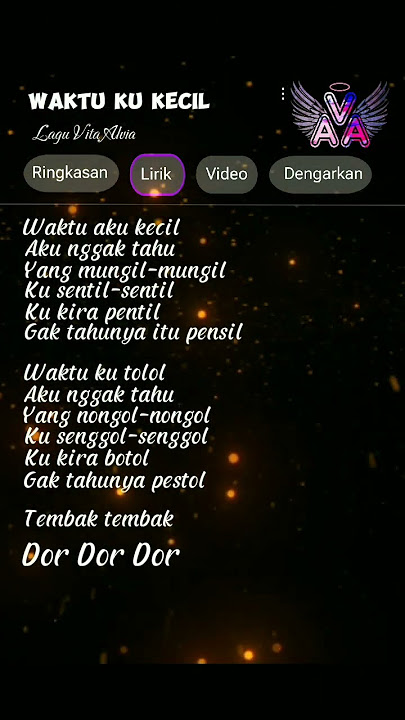 Waktu Ku Kecil Lirik Lagu || Vita Alvia
