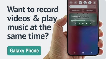 Is it possible to record videos and play music on the Galaxy phone at the same time?
