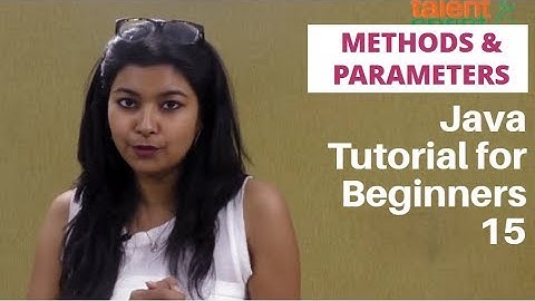 Methods with Parameters | Program to find Palindrome | Java tutorial for Beginners 16 | TalentSprint