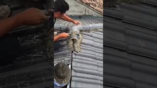 Installation Process Of Glazed Tile Ridge On Steel Structure Roof