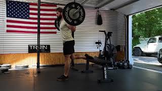 Barbell Back Rack Rear Foot Elevated Split Squat