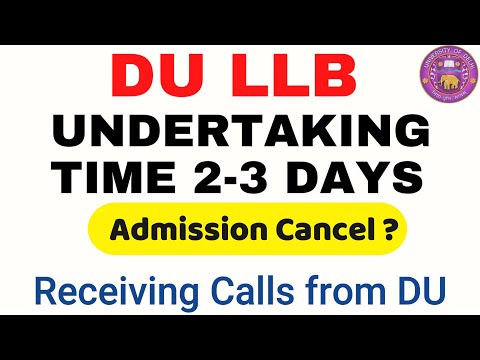 Receiving Undertaking emails and calls from Law Faculty, DU