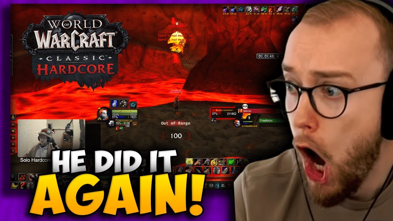 He Tried To Solo Baron Geddon in Hardcore WoW!