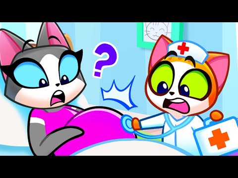 ¿Mamá Tiene un Secreto? ¡Cuidando a Mamá Embarazada! Dibujos Animados de Purr Purr