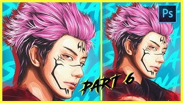 [ Photoshop Tutorial ] SUKUNA Vexel art - PART 6 CLOTH (JUJUTSU KAISEN)