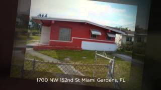 Investment Property 1700 NW 152nd St Miami Gardens, FL