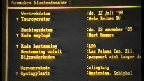 Holiday Service... pioniers uit 1985 in de ontwikkeling van reisbureau automatisering