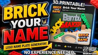 How to Make a Custom 3D Printed LEGO Name Plate – Easy MakerWorld Tutorial!