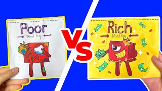 Rich Vs Poor How To Draw Numberblocks 1 On Paper