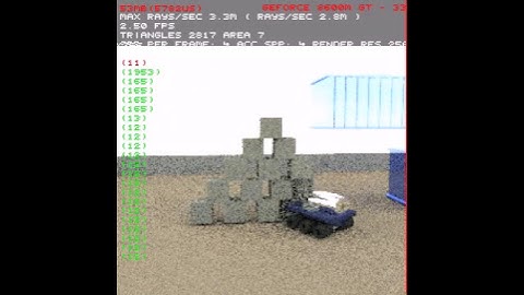 Real-time path tracing: physics test 2 on 8600M GT (3)