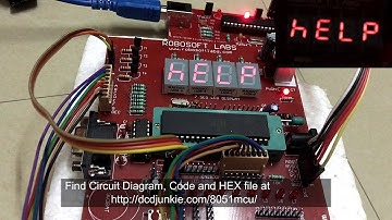 Alphabets displayed on 7 Segment display connected to 8051