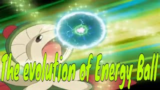 The evolution of Energy Ball in the Pokémon anime
