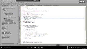 2436 - Chapter 3 Stack Interface, ArrayStack Implementation