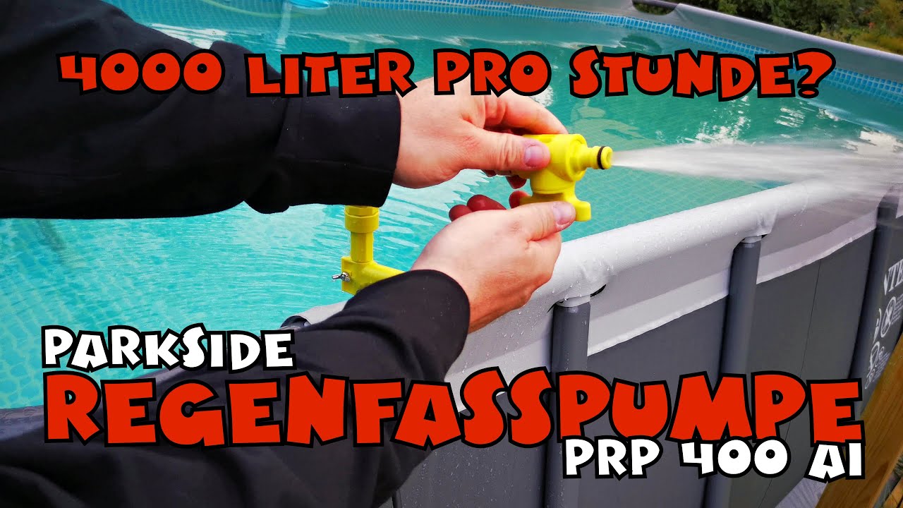 Schafft sie es? PARKSIDE® Regenfasspumpe, 4000 l, 1,3 bar - YouTube