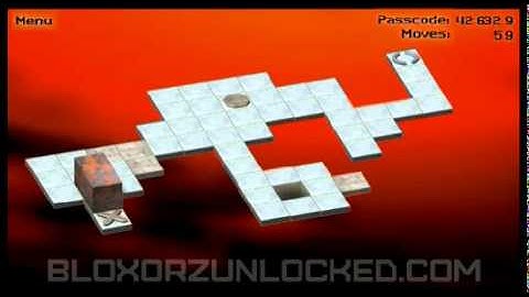 Bloxorz Level 26 - 110 moves (minimum)