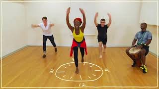 Fiveish Minute Dance Lesson   African Dance  Lesson 3  Dancing on the Clock