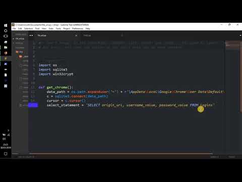 Python Tutorial - || Google Chrome Browser/Database Cracking || Code Walk-through || Hacking ||