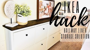EASY IKEA HACK | NO LINEN CLOSET STORAGE SOLUTION | RENTER FRIENDLY STORAGE | ORGANIZATION