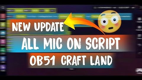 ALL MIC ON SCRIPT OB51 CREATED BY  || AGFYT93 || क्राफ्टलैंड मैप में सभी का माइक ऑन  #craftland 
