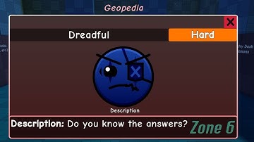 How to get DREADFUL in FIND THE GEOMETRY DASH Difficulties Roblox Zone 6