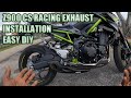 z900 exhaust installation cs racing exhaust with sound clips